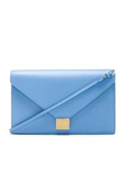 Shop Victoria Beckham Envelope Clutch In Blue