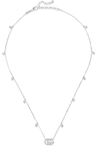 Shop Gucci 18-karat White Gold Diamond Necklace