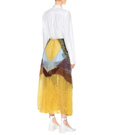 Shop Jil Sander Mohair-blend Skirt In Multicoloured