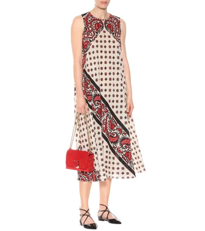 Shop Red Valentino Printed Silk Dress