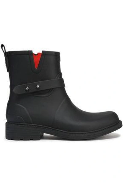 Rag & Bone Woman Moto Rubber Rain Boots Black In Black