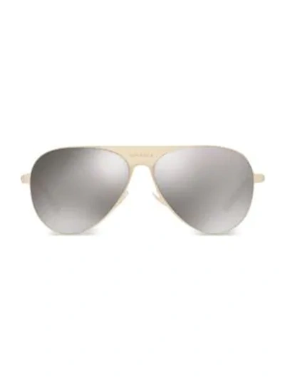 Shop Versace 59mm Aviator Sunglasses In Grey Mirror