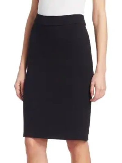 Shop Emporio Armani Wool Pencil Skirt In Black