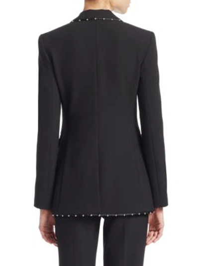 Shop Emporio Armani Studded Blazer In Black