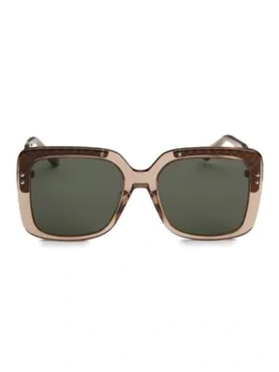 Shop Bottega Veneta Fashion Inspired 54mm Square Sunglasses In Brown