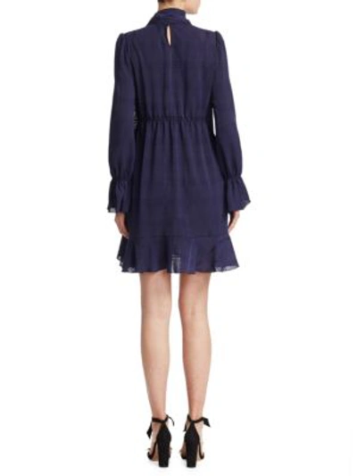 Shop See By Chloé Asymmetrical Ruffle Dress In Evening Blue