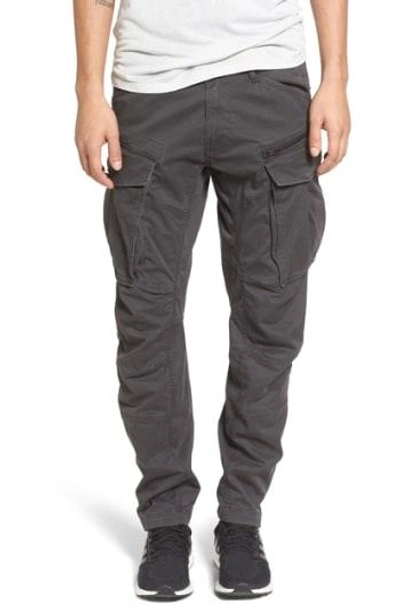 Shop G-star Raw Rovik Tapered Fit Cargo Pants In Raven