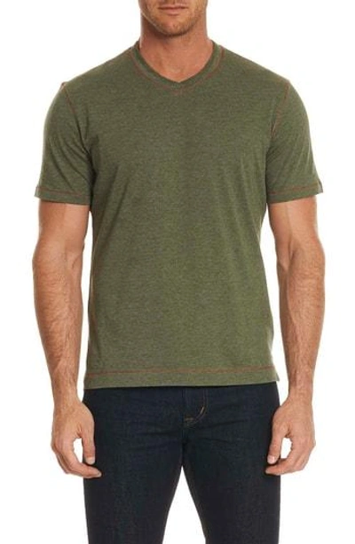 Shop Robert Graham Traveler V-neck T-shirt In Army