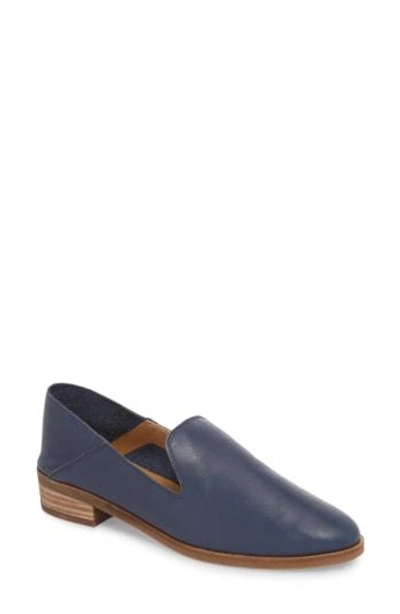 Shop Lucky Brand Cahill Flat In Indigo Leather