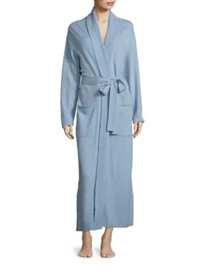 Shop Arlotta Long Basic Cashmere Robe In Flannel