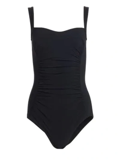 Shop Karla Colletto Swim Women's One-piece Squareneck Swimsuit In Black