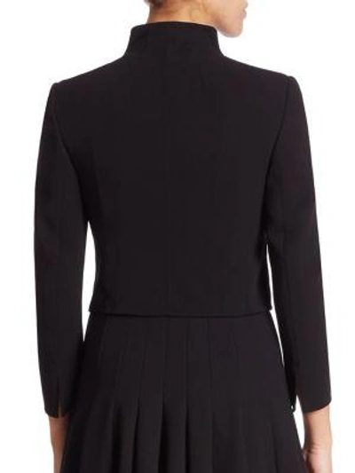 Akris Pandora Short Stretch Wool Jacket In Navy