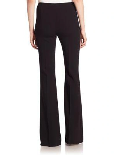 Demitria Admiral Crepe Flare-leg Pants In Black