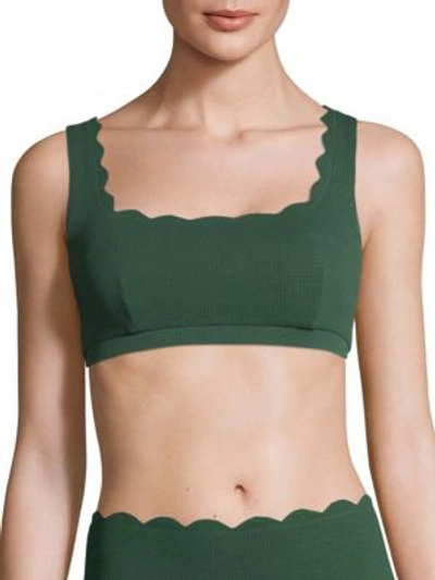 Shop Marysia Palm Spring Bikini Top In Kelp