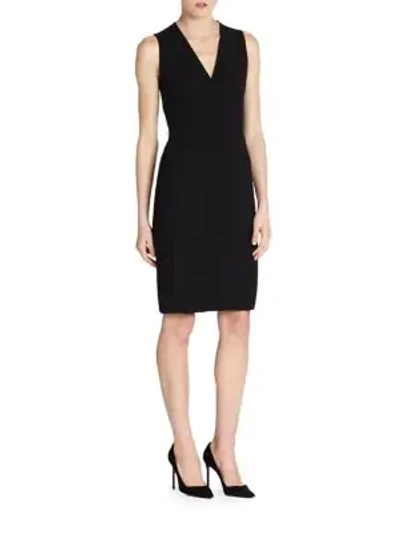 Shop Akris Women's Architecture Collection Double-face Wool Dress In Black