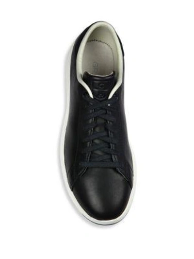 Shop Cole Haan Women's Grandpro Leather Sneakers In Black