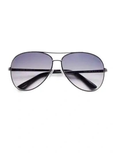 Shop Tom Ford Men's Charles Metal Aviator Sunglasses In Palladium