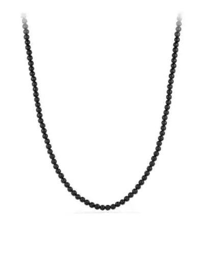 Shop David Yurman Men's Spiritual Bead Black Onyx Necklace