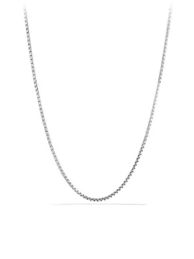 Shop David Yurman Men's Small Box Chain Necklace In Silver