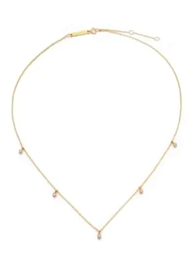 Shop Zoë Chicco Diamond & 14k Yellow Gold Charm Necklace