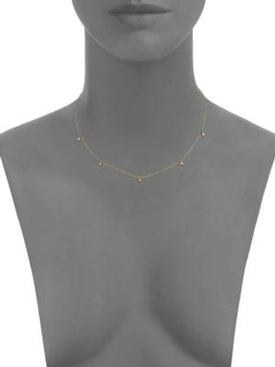 Shop Zoë Chicco Diamond & 14k Yellow Gold Charm Necklace