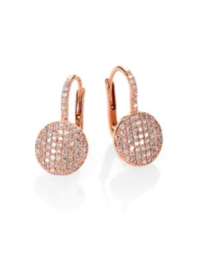 Shop Phillips House Women's Affair Diamond & 14k Rose Gold Petite Infinity Earrings