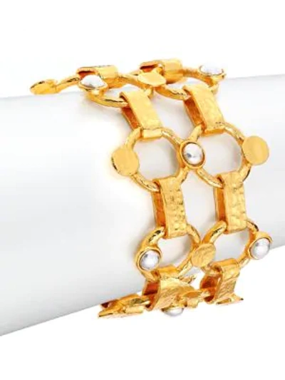 Shop Stephanie Kantis Chantilly Two-tone Link Bracelet In Gold Silver