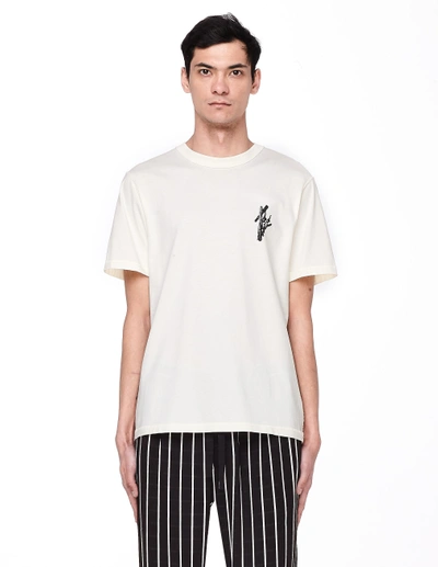 Shop Yang Li Back Print Cotton T-shirt In White
