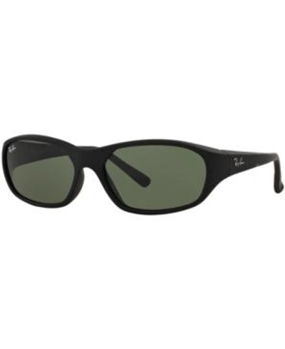 Shop Ray Ban Ray-ban Daddy-o Ii Sunglasses, Rb2016 In Black Matte/green
