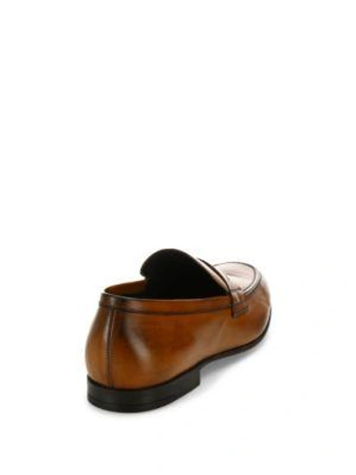 Shop To Boot New York Alek   Leather Penny Loafers In Sigaro