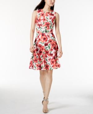 calvin klein hibiscus dress