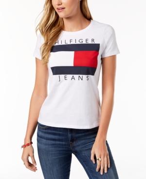 tommy hilfiger logo t shirt womens