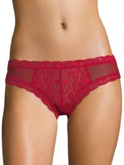 Shop Natori Foundations Feathers Hipster In Burnt Red