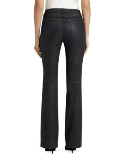 Shop Lafayette 148 Thompson Waxed Bootcut Jeans In Black