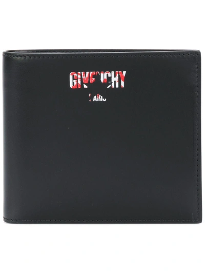 Shop Givenchy Logo Bi-fold Wallet - Black