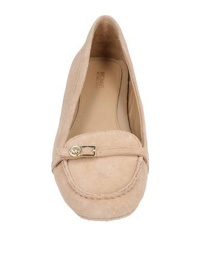 Shop Michael Michael Kors Loafers In Sand