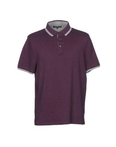 Shop Michael Kors Polo Shirt In Deep Purple
