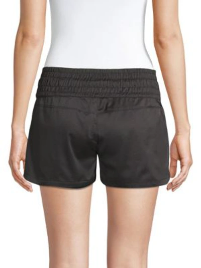Shop Blanc Noir Midrise Glider Shorts In Black
