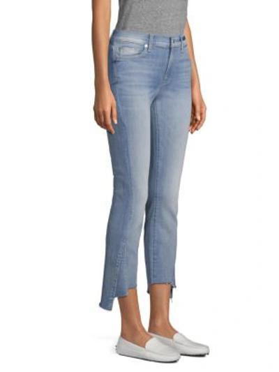 Shop 7 For All Mankind Roxanne Ankle Cigarette Jeans In Light Riviera