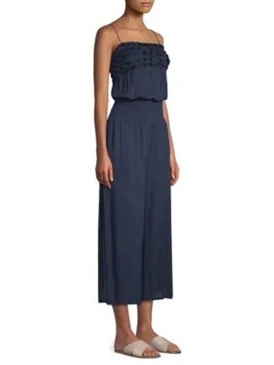 Shop Rebecca Taylor Sleeveless Jersey Jumpsuit In Navy