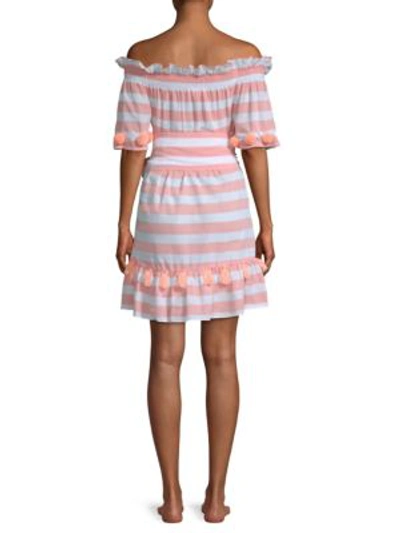 Shop Sundress Lily Striped Dress In Coral Stripe