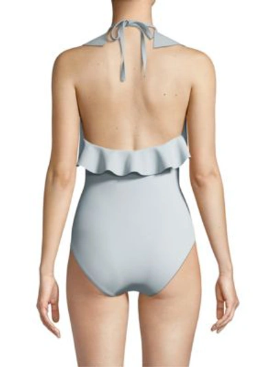 Shop Karla Colletto Swim One-piece Zaha Swimsuit In Powder Blue