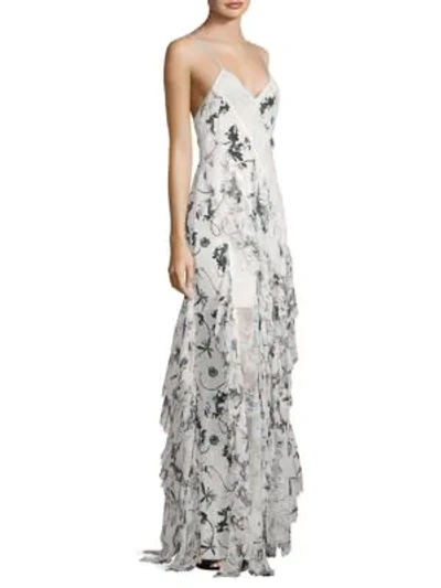 Shop Alice And Olivia Jayda Maxi Dress In Floral Crown