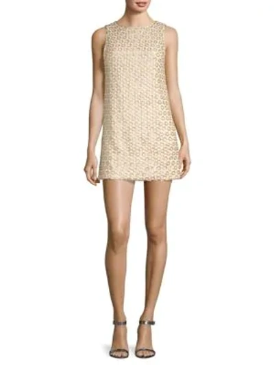 Shop Alice And Olivia Clyde A-line Shift Dress In Gold