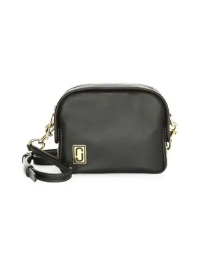 Shop Marc Jacobs The Mini Squeeze Leather Crossbody Bag In Black