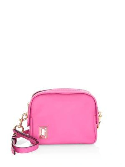 Shop Marc Jacobs The Mini Squeeze Leather Crossbody Bag In Vivid Pink
