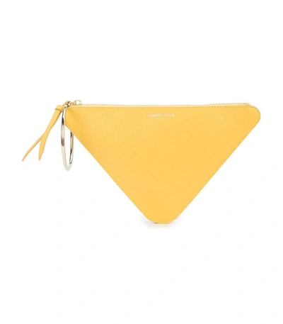 Shop Sara Battaglia Triangle Clutch In Yellow