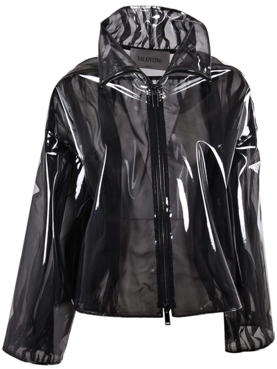 Shop Valentino Pvc Jacket In Black