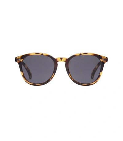 Shop Le Specs Bandwagon Sunglasses In Syrup Tort In Turtle Shell
