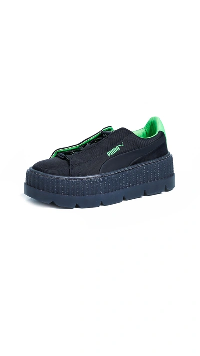 Shop Puma Surf Creeper Sneakers In  Black/green Gecko/black